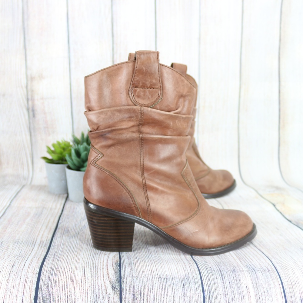 Arturo Chiang Brown Leather Western Boot - 6.5